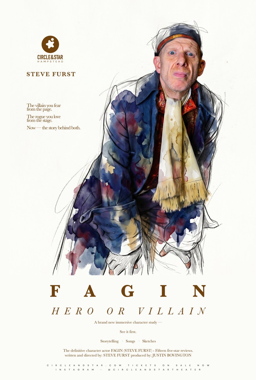 FAGIN — Hero or Villain? — Steve Furst, watercolour portrait